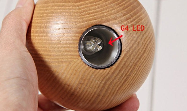 Glevato | Wooden Ball Pendant Light | Modern Natural Design