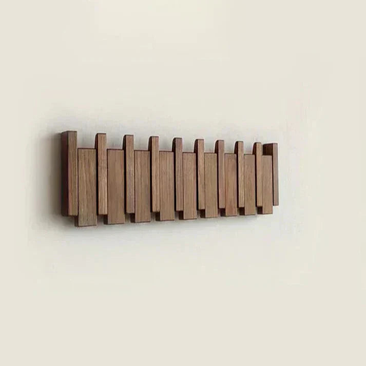 Glevato | Wooden Wall Mounted Coat Rack with Piano Key Design