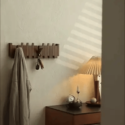 Glevato | Wooden Wall Mounted Coat Rack with Piano Key Design