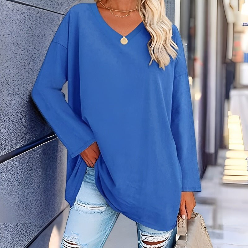 Glevato - Your Trendy Long Sleeve Shirt with V-Neck for Comfort