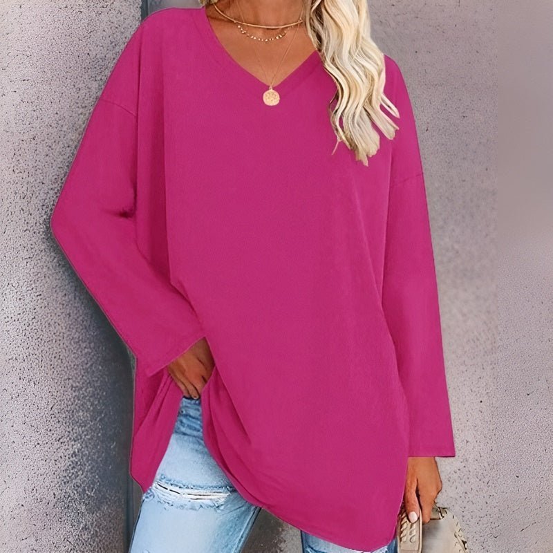 Glevato - Your Trendy Long Sleeve Shirt with V-Neck for Comfort