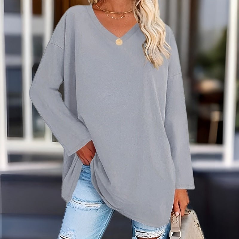 Glevato - Your Trendy Long Sleeve Shirt with V-Neck for Comfort