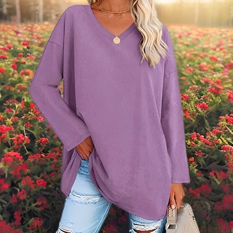 Glevato - Your Trendy Long Sleeve Shirt with V-Neck for Comfort