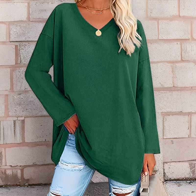 Glevato - Your Trendy Long Sleeve Shirt with V-Neck for Comfort
