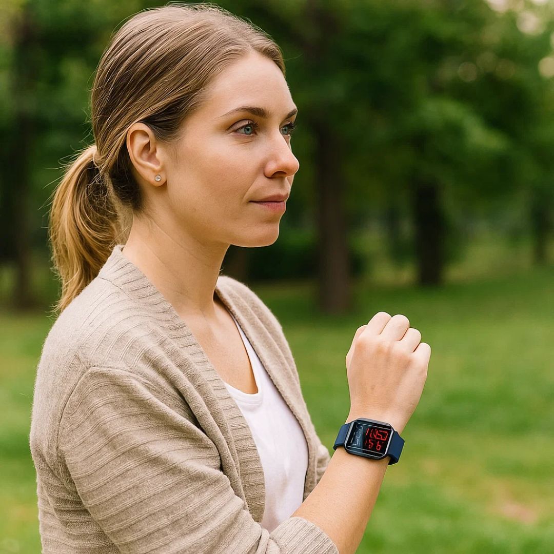 GlucoWell | Non-Invasive Diabetes Smartwatch – Blood Sugar Monitor – HD Display – Pain-Free Glucose Tracking for Adults Glevato