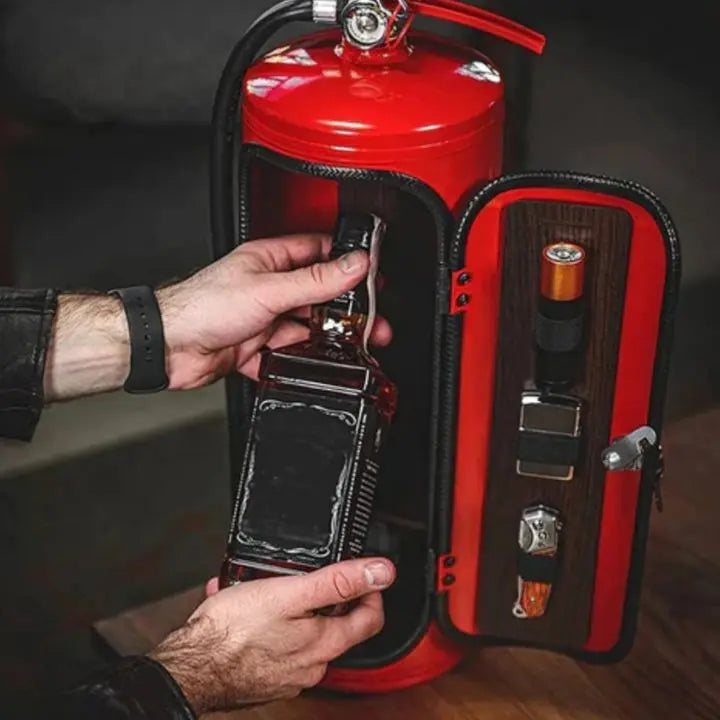 Handcrafted Fire Extinguisher Mini Bar – Unique Gift Idea