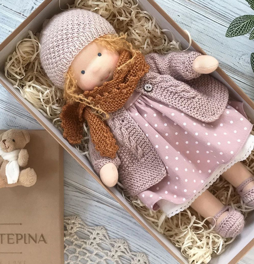 Handmade Waldorf Doll in Soft Fabric - Creative Toy for Children