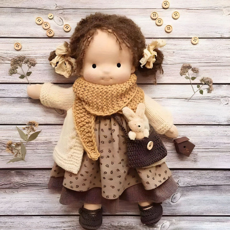 Handmade Waldorf Doll in Soft Fabric - Creative Toy for Children