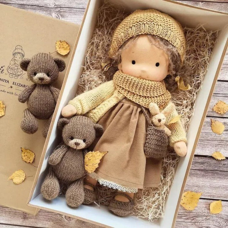 Handmade Waldorf Doll in Soft Fabric - Creative Toy for Children