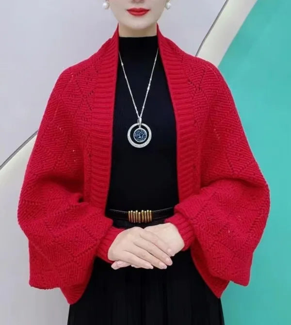 Hannah – Cardigan with Scarf Collar