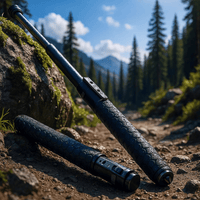 HIKESHIELD – regulowany kij trekkingowy ze stopu stali z antypoślizgową rączką dla stabilnego wsparcia podczas wędrówek i podróży