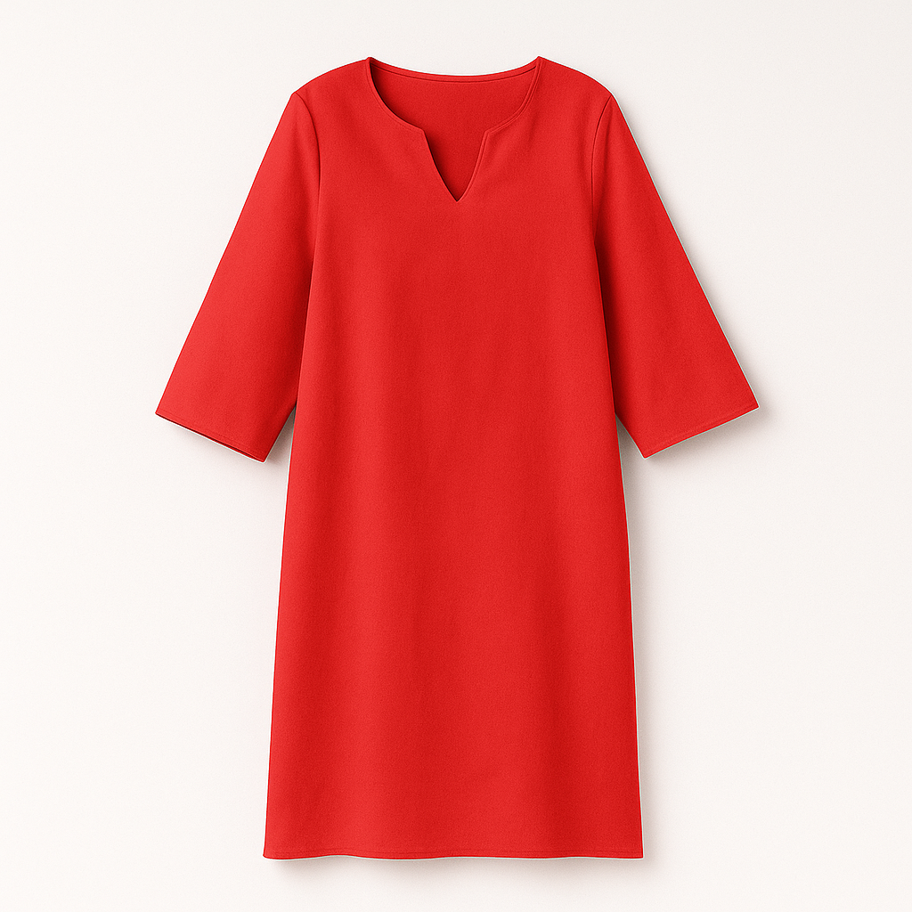 Josette | Elegant V-neck autumn dress