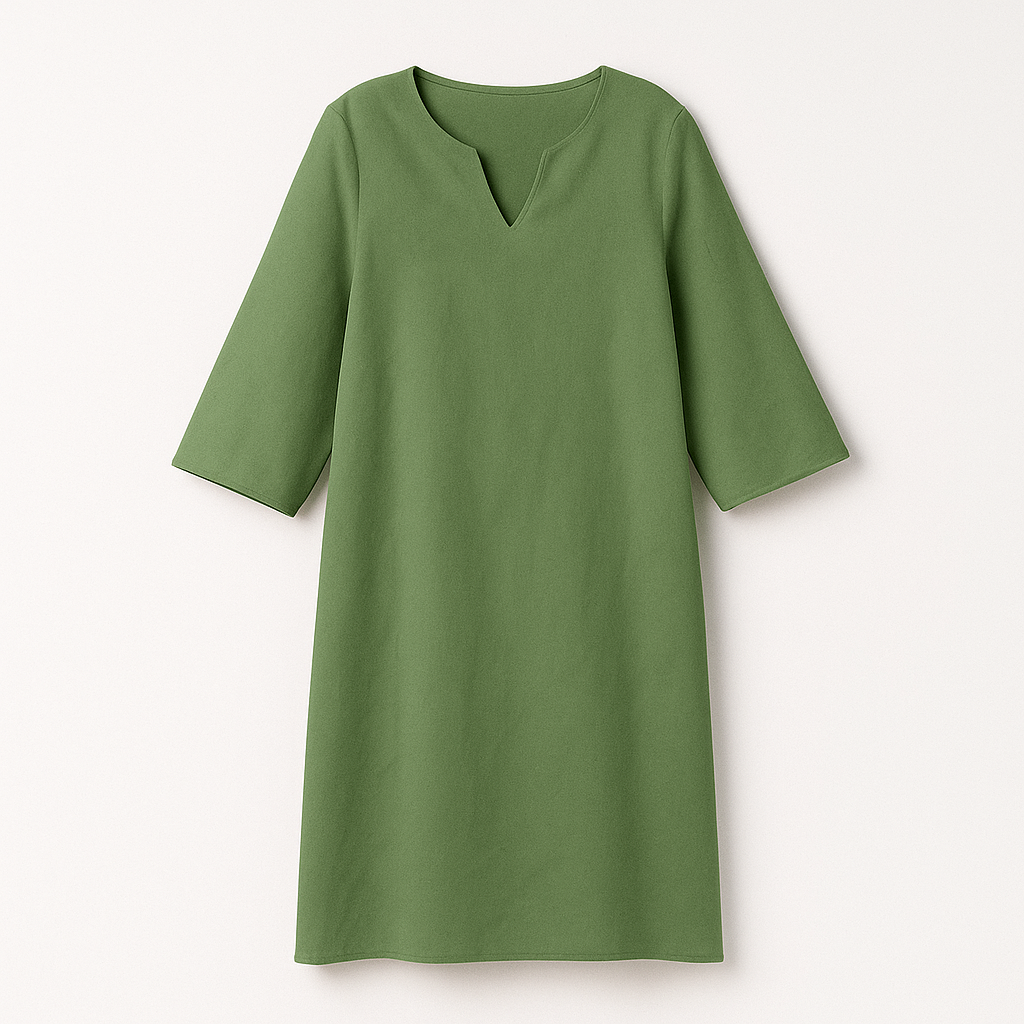 Josette | Elegant V-neck autumn dress