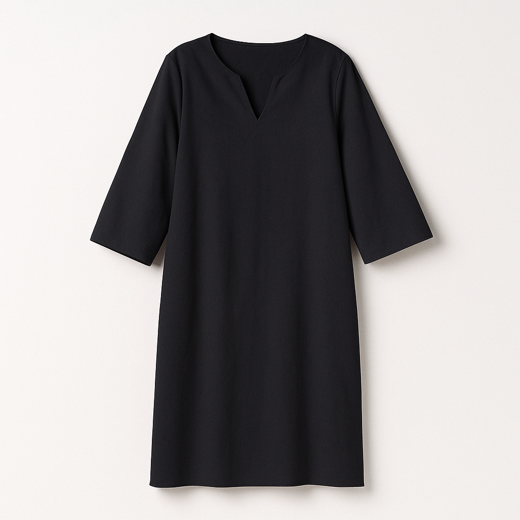 Josette | Elegant V-neck autumn dress