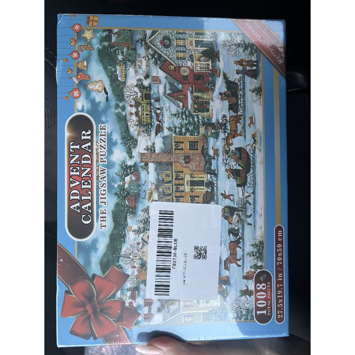 Kalendarz adwentowy puzzle Nowoczesne miasteczko świąteczne