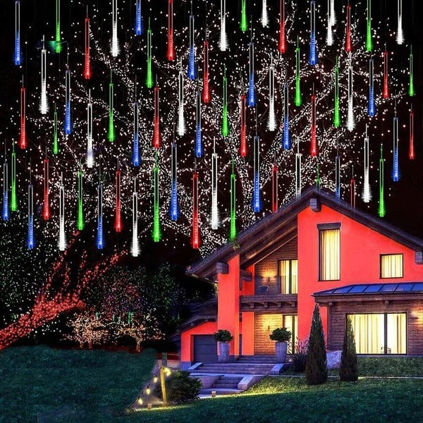Lampki LED spadające sople do dekoracji zewnętrznej