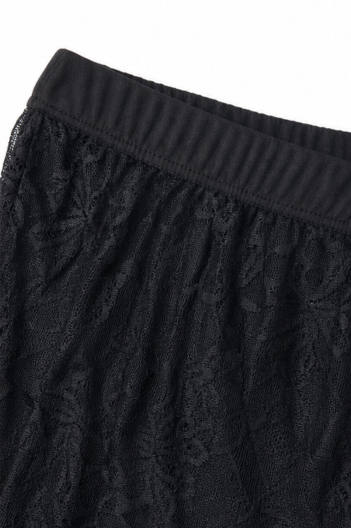 Legginsy z efektem przezroczystej koronki i kryjącym podszyciem
