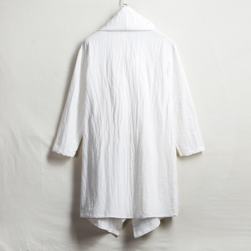 Lniana peleryna unisex z kapturem – swobodny styl