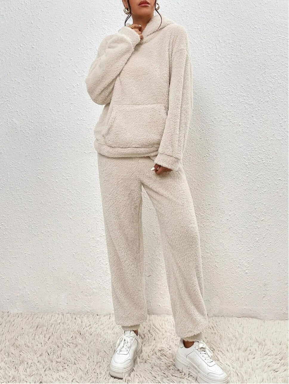 LuxeCuddle Ultra-Comfortable Teddy Hooded Pajama | Treat Yourself to Unmatched Comfort and Style for Relaxation at Home