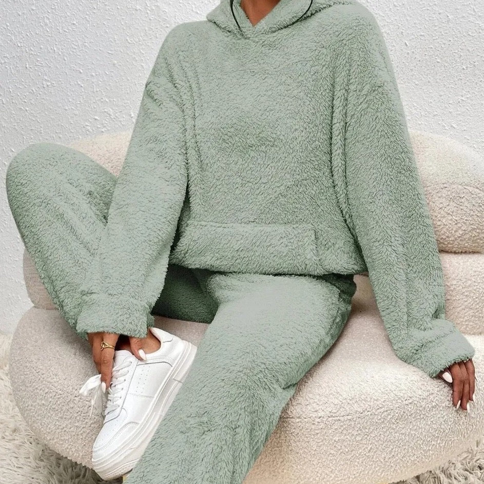 LuxeCuddle Ultra-Comfortable Teddy Hooded Pajama | Treat Yourself to Unmatched Comfort and Style for Relaxation at Home