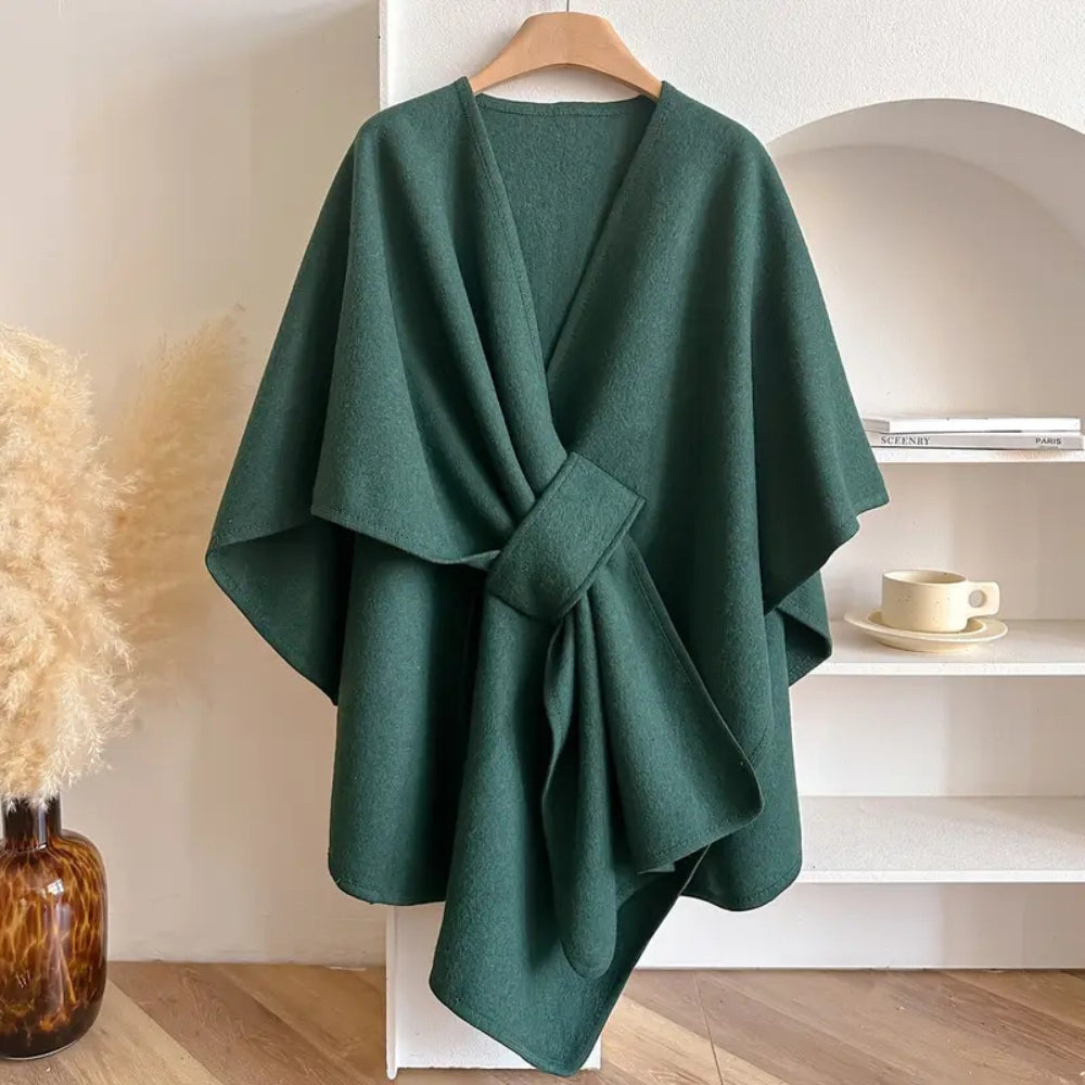 Luxurious Poncho Windproof Shawl Coat