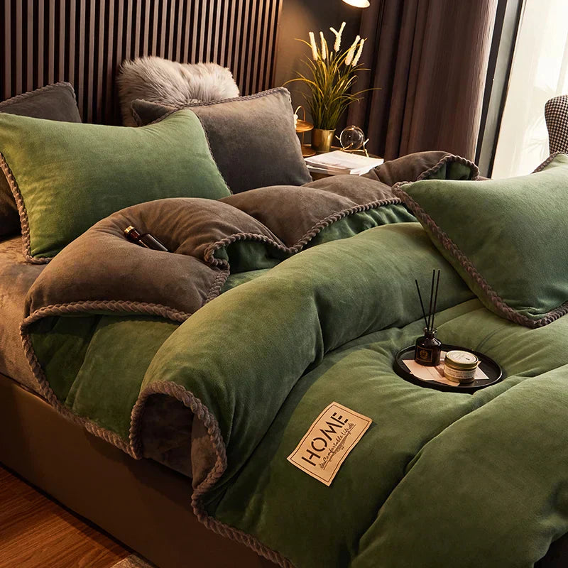 Luxurious Velvet Fleece Duvet Cover Set - PlushHaven