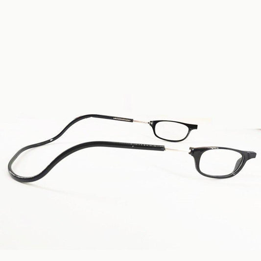 Magnetyczne okulary do czytania z regulowanym pałąkiem na szyję