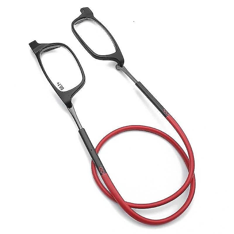 Magnetyczne okulary do czytania zawieszane na szyję zapewniające wyraźne widzenie w podróży