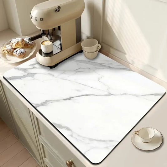 Marble Print Dish Drying Mat