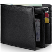 Męski dwuklapowy portfel z prawdziwej skóry z blokadą RFID - StitchCraft
