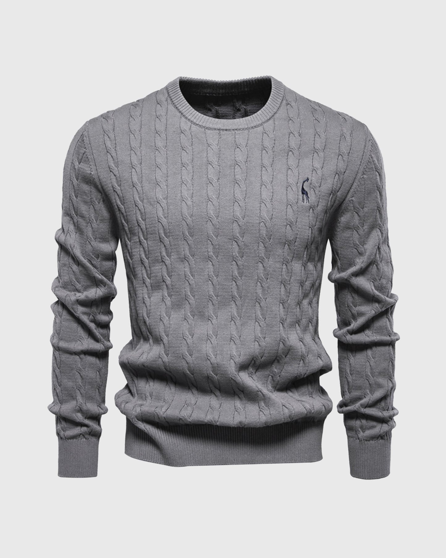 Men's Knitted Cotton Jumper - Autumn Edition