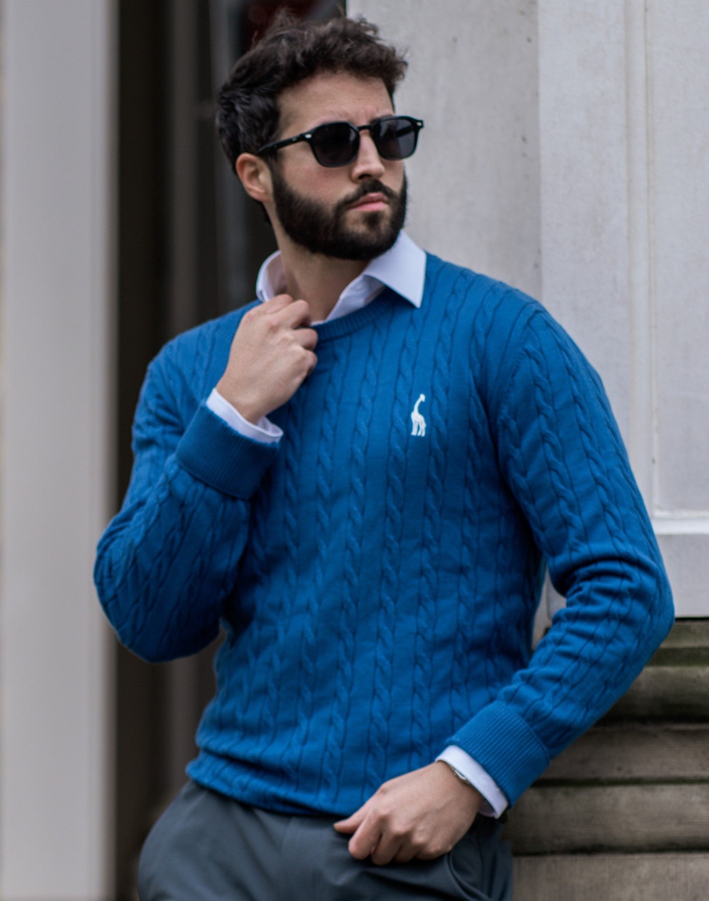 Men's Knitted Cotton Jumper - Autumn Edition