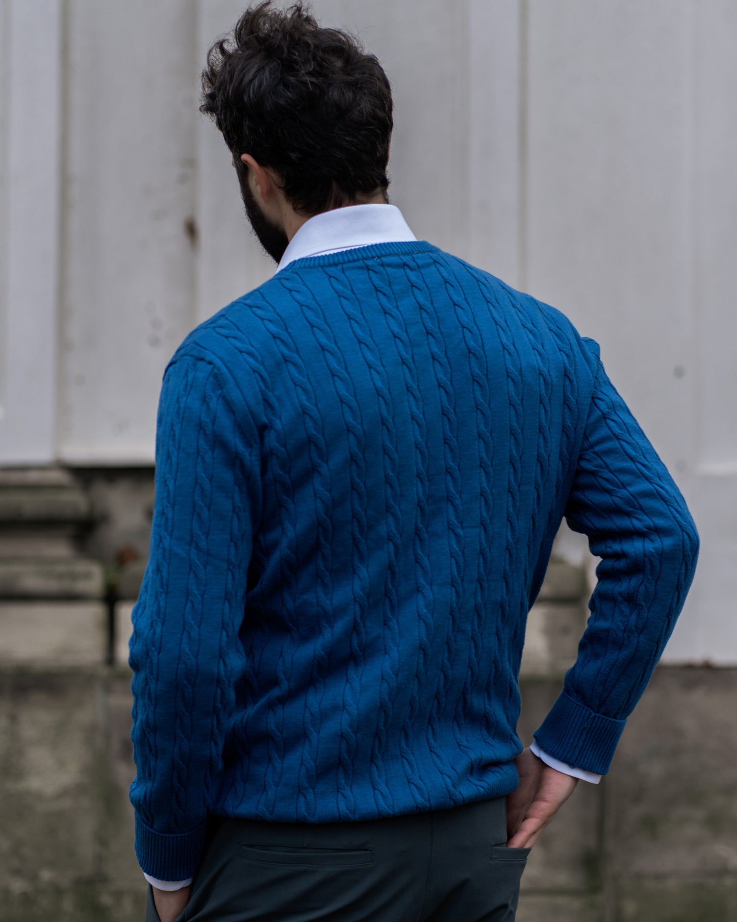 Men's Knitted Cotton Jumper - Autumn Edition