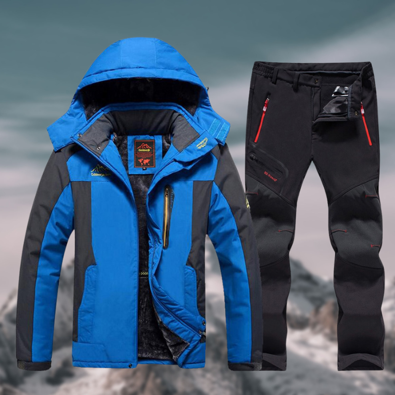 Men's Waterproof and Winter Hard-Wearing Outerwear Set - Jacket and Trousers