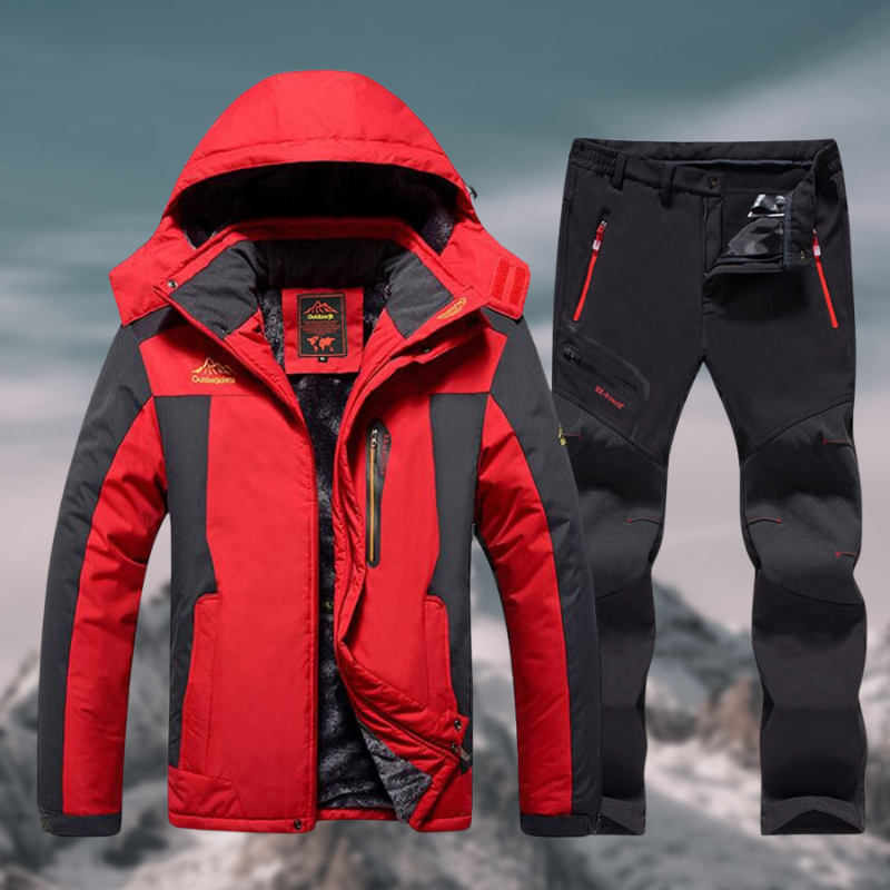 Men's Waterproof and Winter Hard-Wearing Outerwear Set - Jacket and Trousers