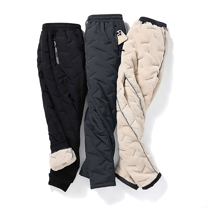 Men's Winter Pants Lined Waterproof Polyester Blend