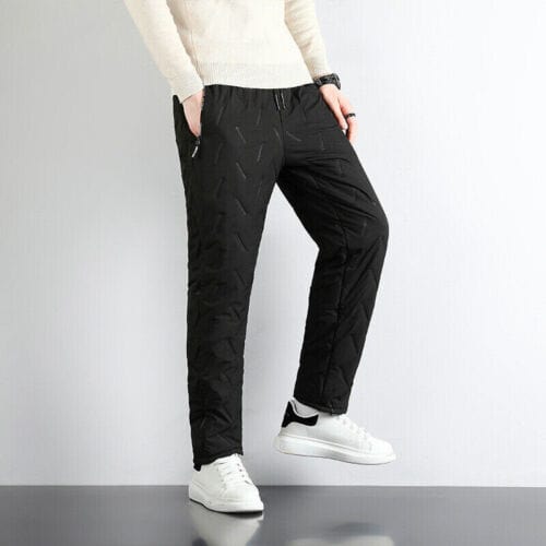 Men's Winter Pants Lined Waterproof Polyester Blend