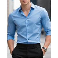 Męska koszula slim fit button-down w stylu biznesowym i casualowym