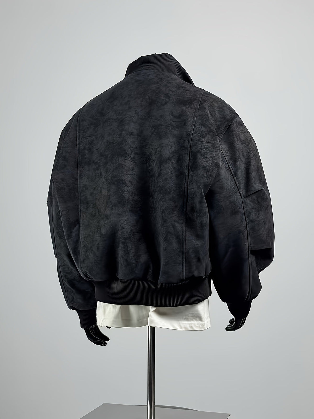 Męska kurtka bomberka ze stójką zapinana na zamek w stylu streetwear casual