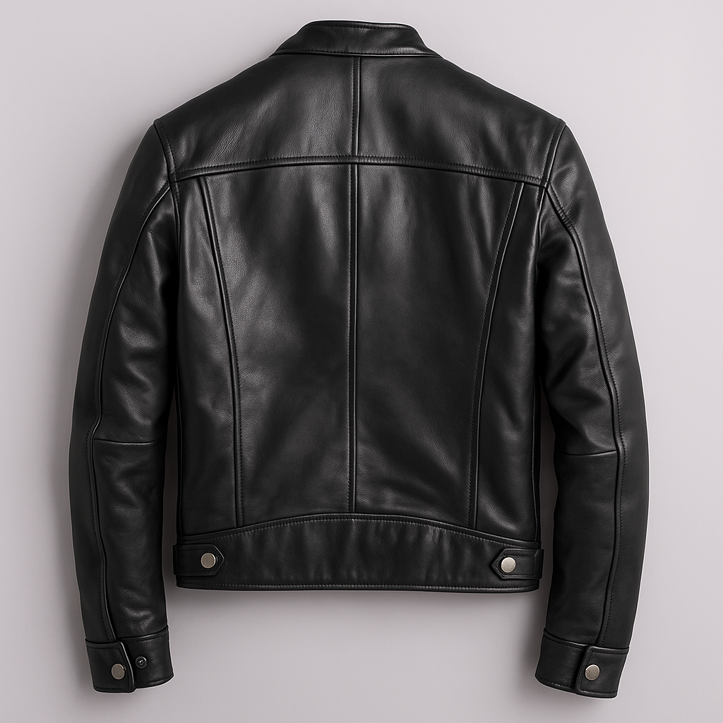 Męska kurtka ze skóry PU w stylu vintage – klasyczna kurtka motocyklowa retro