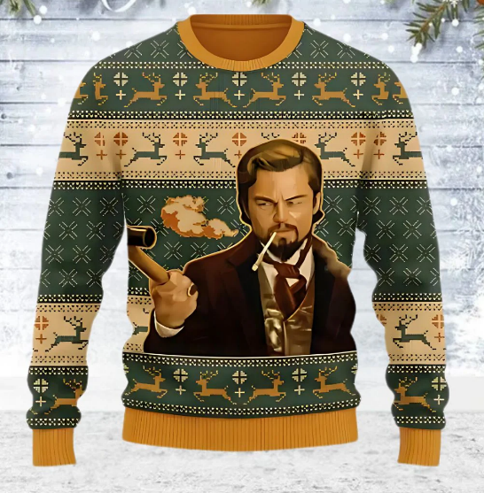 Męski śmieszny sweter świąteczny z memem – świąteczna zabawa i wygoda
