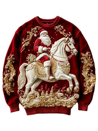 Męski sweter bożonarodzeniowy ze świątecznym wzorem