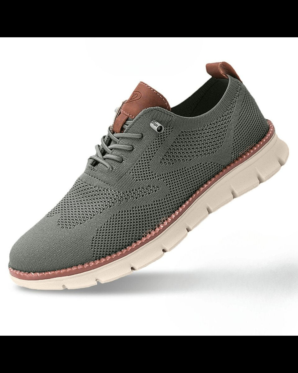 Męskie lekkie i oddychające dzianinowe sneakersy sznurowane casual