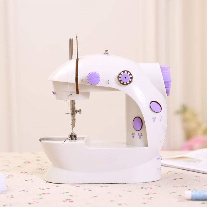 Mini Sewing Machine Portable Electric + Foot Pedal Bivolt 110V/220V