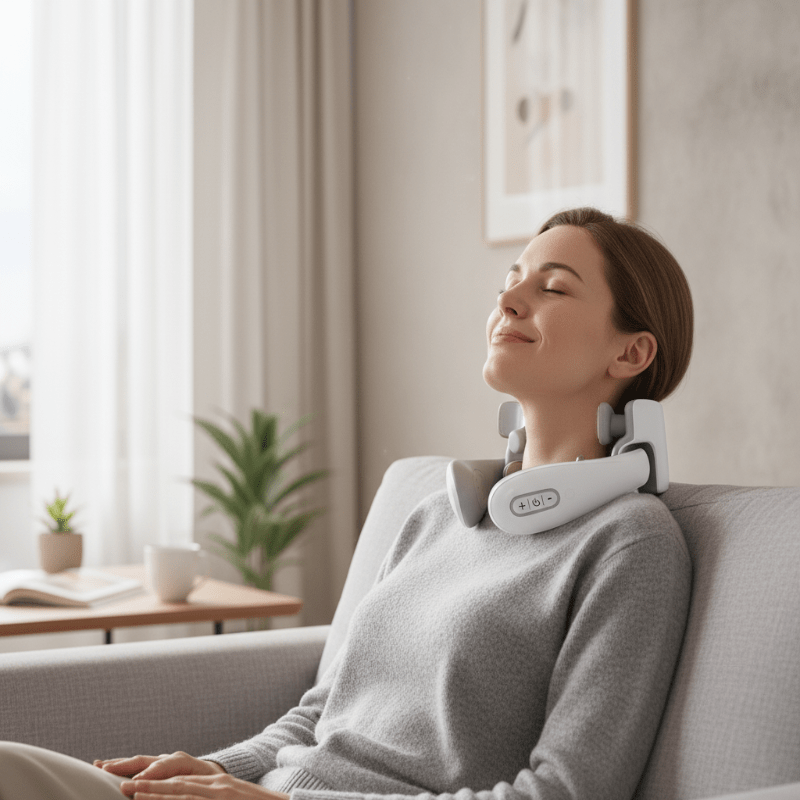NECKVIBE – Smart Vibration & Heat Neck Device for Deep Relaxation