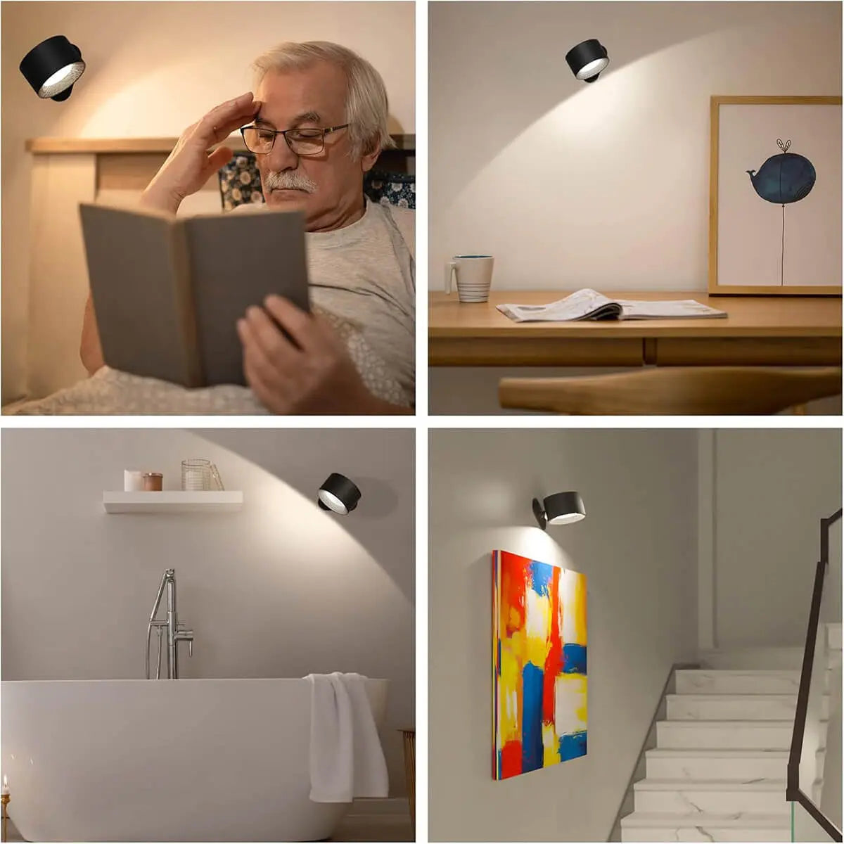 Nordic Light – wireless, rechargeable, and remote-controlled wall lamp in Scandinavian design