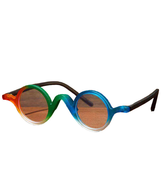 Okulary do czytania unisex z pełną oprawką w kolorach tęczy