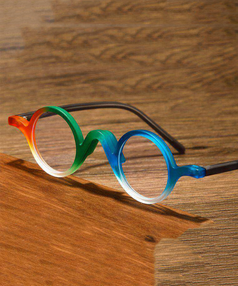 Okulary do czytania unisex z pełną oprawką w kolorach tęczy