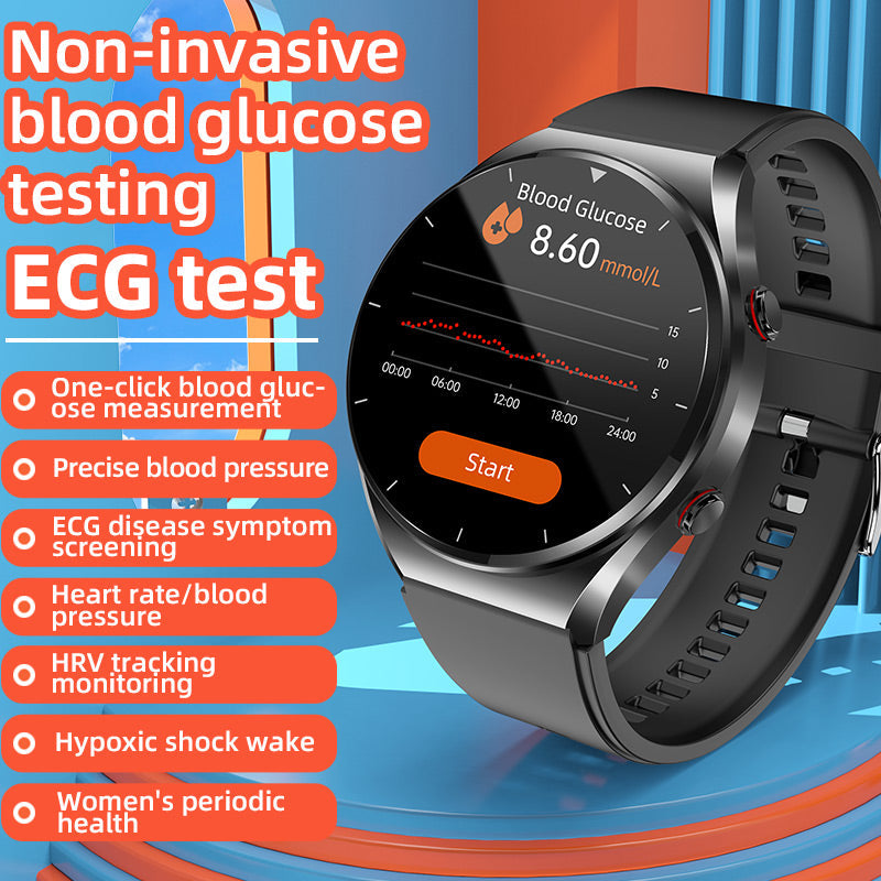 One-Click Blood Sugar | Blood Glucose Blood Pressure ECG | ECG HRV Heart Rate Monitor Health Smart Watch