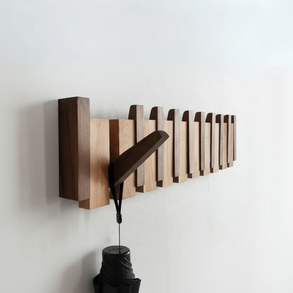 Piano Kleshenger HarmonyCoat – Creative Wooden Coat Rack for Hallway and Entrance